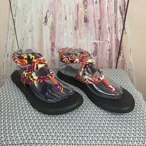 Sanuk Women’s Yoga Mat Sling Wrap Sandals Size 8 HARDLY USED!